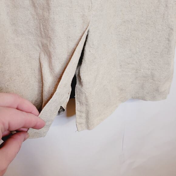 Anthropologie Maeve tan linen sleeveless drawstring waist utility dress size 0 - Picture 8 of 11